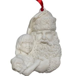 Vintage Mark Klaus Ornament Diorama From Our Home To Yours Numbered Santa Girl